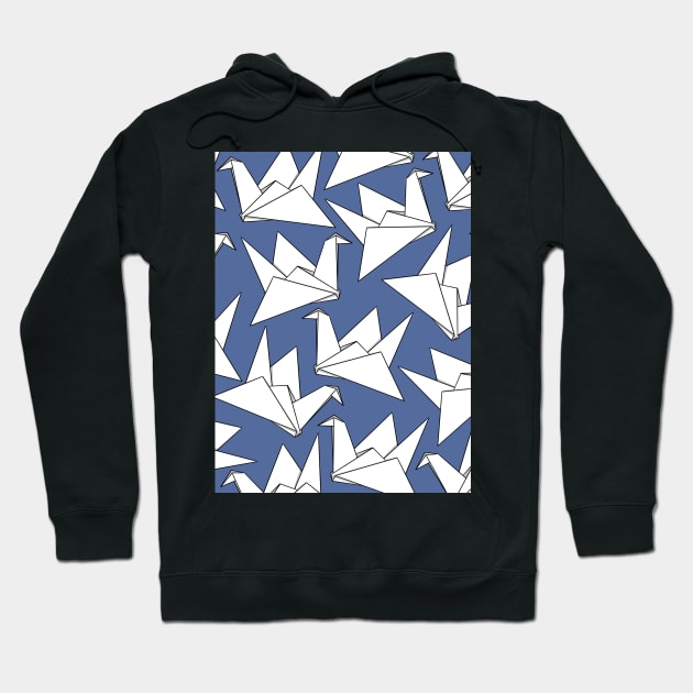 Origami Crane Blue Violet Hoodie by Sketchbook ni Abi